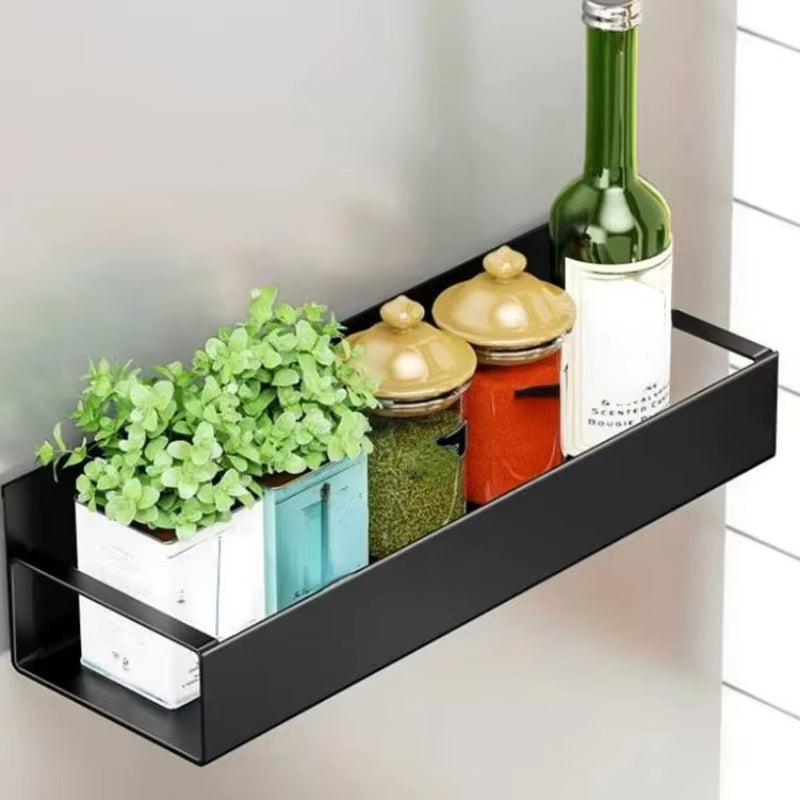 Versatile 2-Pack Magnetic Storage Racks for Kitchen and Laundry - Space-Saving Side Hanging Solution