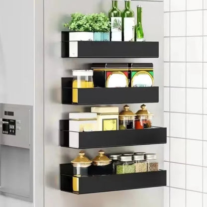 Versatile 2-Pack Magnetic Storage Racks for Kitchen and Laundry - Space-Saving Side Hanging Solution