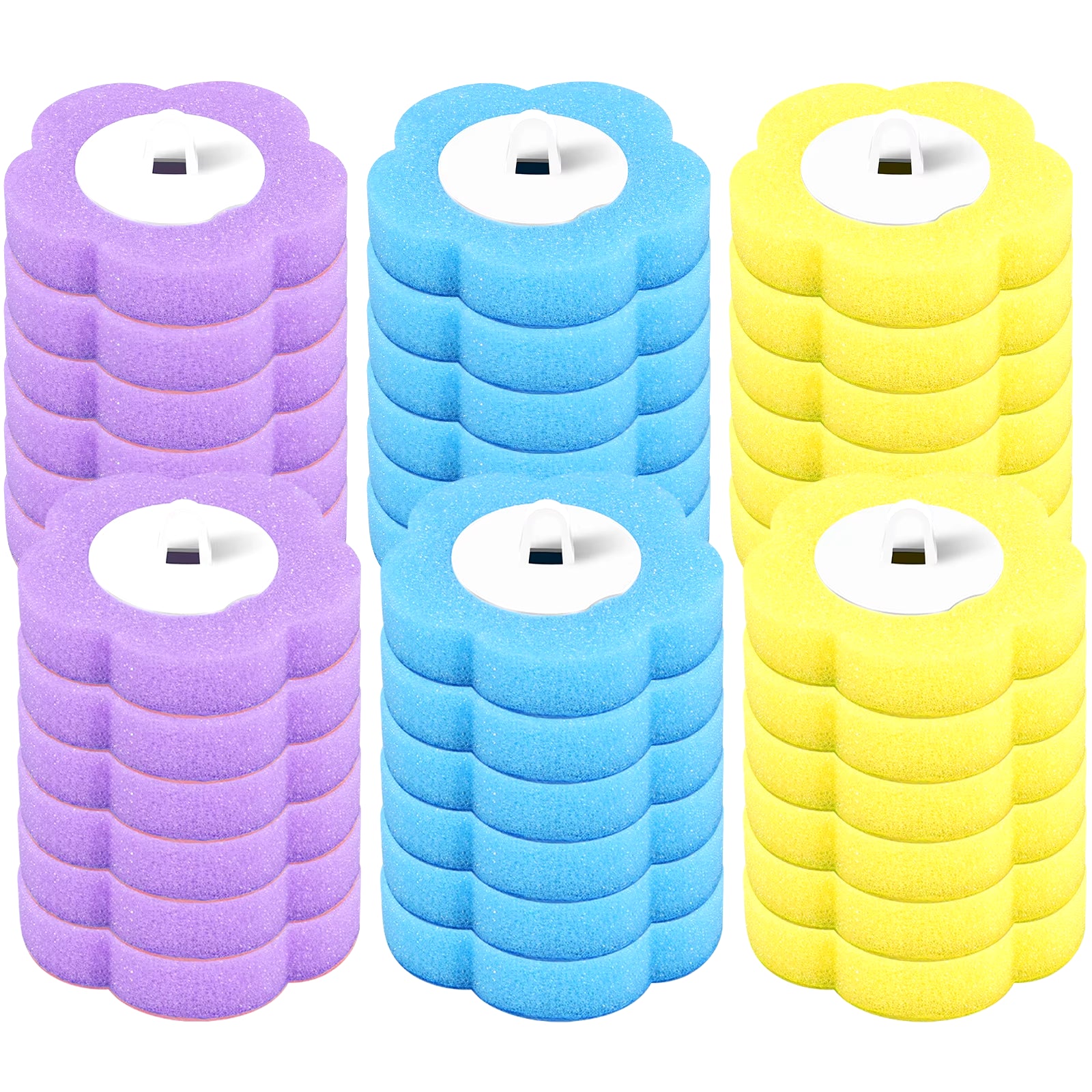 24/36Pcs Disposable Toilet Brush Long Handle Wall-Mounted Wc Cleaning Tool Kit with Replaceable Brush Head Bathroom Accessories